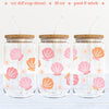 Seashells  uv dtf wrap - 16oz Cup Wrap