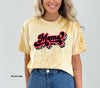 Black and pink leopard MAMA screen print transfer