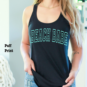 beach babe puff print