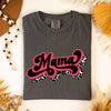 Black and pink leopard MAMA screen print transfer
