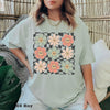 Checker Smiling Flowers Retro