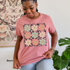 Checker Smiling Flowers Retro